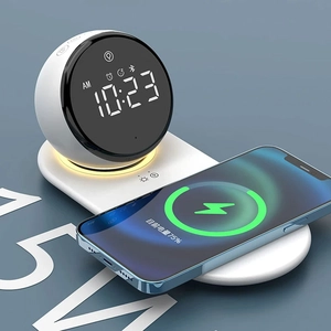 ワイヤレス充電器付き時計 Bluetooth スピーカー