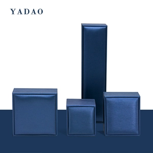 classical style jewelry box set for all kinds of jewelry packaging with blue and silver can be offered