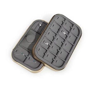 Metall Schmuck Ring Ohrring multifunktionale Mikrofaser innere chinesische Lieferanten Display Tray