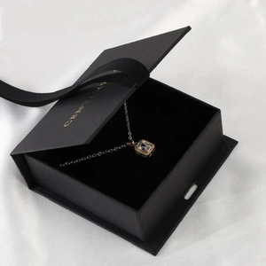Ribbon tie flap magnet jewelry ring accessorios packaging gift carboard paper box natural style