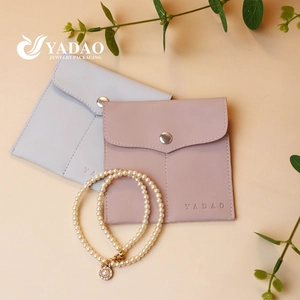 Personnalisez Snap Pu Leather Sac Bijoux Sac Sac Bijoux d'emballage Pouche d'emballage