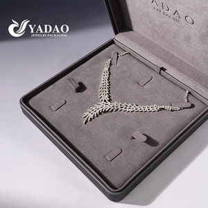high quality jewelry box big necklace box pu leather box jewelry packaging plastic box