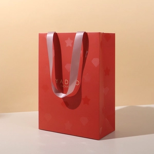 CMYK printing art paper bag jewelry shopping bag paper gift packaging UV coating paper bag