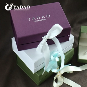 Elegantes Schmuck-Geschenkbox-Set mit dreifarbigen Bändern – anpassbare Luxusverpackung für Ringe, Anhänger, Armbänder, Ohrringe, Aufbewahrungsverpackungen
