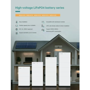 Batterie au Lithium de stockage d'énergie résidentielle 10-30KWh, 204.8V ~ 350.4V, paquets de batteries Lifepo4 haute tension