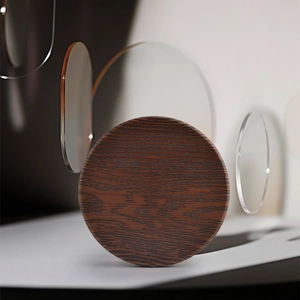غطاء خشبي MDF لجرطمان زجاج شمعة 8 أوقية