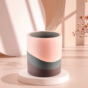 Les fabricants dirigent le pot de bougie en céramique multicolore personnalisé direct pot de bougie en béton