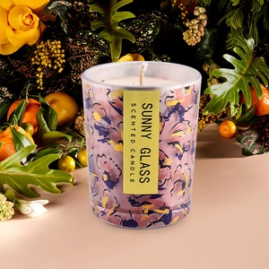 Engros 10,7 oz uu blomsterpapir, glasmønster glas stearinlyskrukke