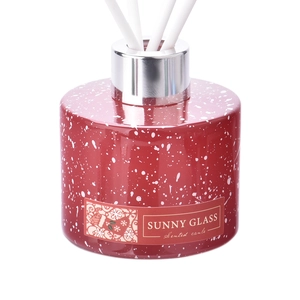 Custom Christmas gift box set red glass diffuser bottle holiday decoration