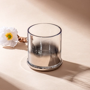 New Arrival Color Plated Glass Container Aromatherapy Candle Glass Jar Supplier
