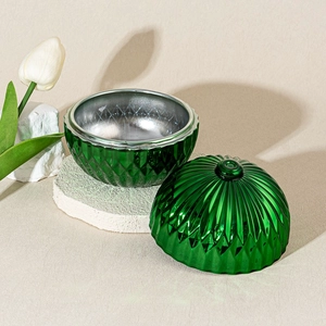 Pakyawan malikhaing Christmas bauble glass candle garapon na may mga lids