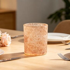 Luxury Marble Texture Glass Candle Vessels Wholesale