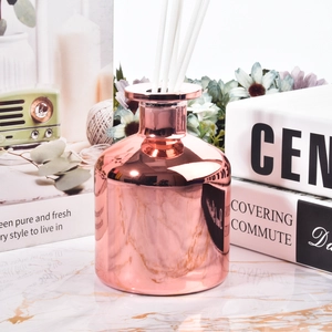 Brugerdefineret Rose Gold Reed Diffuser flaske Luksus glas duftflaske