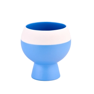Custom Blue Ceramic Candle Holder For Candle Making