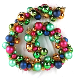 Senmasine 6ft christmas ball garland for hanging Decorations Ornaments Shatterproof Xmas baubles