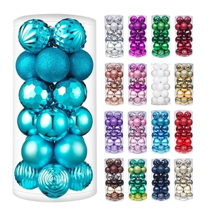 60 mm See Blue Christmas Ball für Weihnachtsbaumkugeln Shatter -Proof Christmas Ornamente Set Dekorationen 24ct 2.36 '' ''