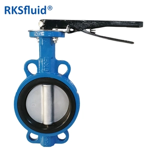 China Fornecedor ANSI Fundido Ferro Dúctil Wafer Lug Tipo Válvula Borboleta de Assento EPDM Resiliente DN100 PN16