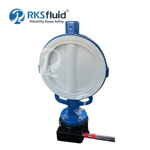Griffin series carbon steel wafer lug PTFE lined butterfly valve DN300 PN6 PN10 for water