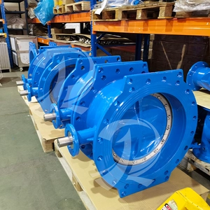 Athena series EN558 Series14 ductile iron DN600 double eccentric flange butterfly valve PN16 with gearbox and handwheel - COPY - nm8kic