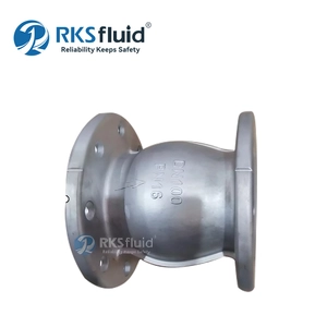 Válvula de verificação de aço inoxidável PN16 do bocal da flange SS304 DN100 para a bomba de esgoto