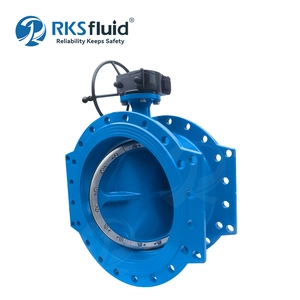 Válvula borboleta flangeada excêntrica dupla PN10 PN16 de ferro dúctil série Athena DIN3302 DN1000 para água