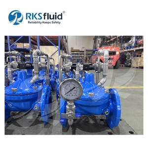 Valvola di riduzione della pressione della flangia in ferro duttile K200 Valvola di controllo dell'elettrovalvola idraulica dell'acqua personalizzata PN16