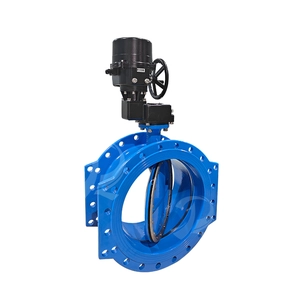 Fornecimento de fábrica de alta qualidade DN1000 Flange de atuação elétrica Válvula borboleta excêntrica dupla PN10 PN16 para água potável