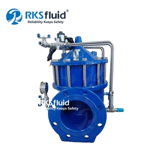RKSfluid Válvula de control de flujo solenoide de extremo de brida K700 EPDM DN300 PN16