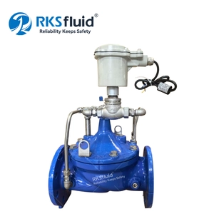 Valvola di controllo della flangia del flusso dell'elettrovalvola K600 DN80 PN16, ghisa sferoidale EN1092-2, trattamento delle acque