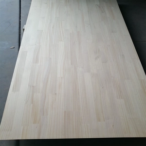 Pannello per giunti a dita in legno lamellare incollato con bordo in puro paulownia massiccio all'ingrosso