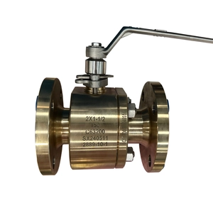 China 2 '' x 1 1/2 '' 150LB ASTM B150 C63200 válvula de esfera RPTFE assento FF flange porta completa alavanca flutuante operar válvula de esfera - CÓPIA - lamjba fabricante