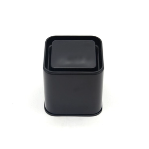 Small square tin box