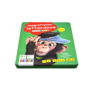 Toddler learning card tin box