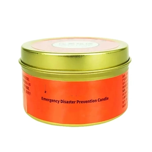 Boîte en fer blanc personnalisée pour bougies de prévention des catastrophes d'urgence