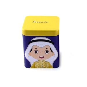 Boîte de bidon de biscuit de la place 200g imprimée par coutume
