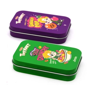 Petites boîtes métalliques, boîte de rangement pour cartes de jeu, couvercle à charnière personnalisé, conteneurs rectangulaires en étain