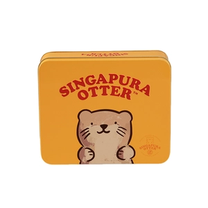 Boîte de biscuits en métal personnalisé avec couvercle de gaufrage