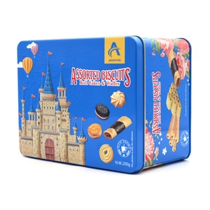 Caja de hojalata de galletas rectángulo de proveedor de china personalizado