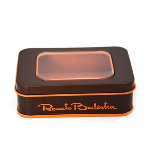 Caja de estaño de rectángulo de azafrán personalizado