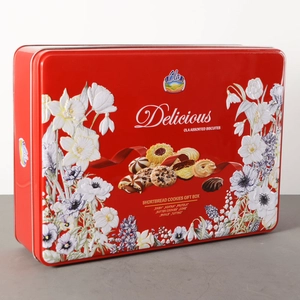 Boîte à biscuits rectangulaire de grande capacité, imprimée sur mesure