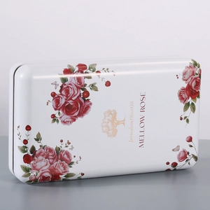 Emballage de boîte en métal rectangulaire personnalisé