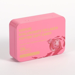 Récipient rectangulaire personnalisé en étain pour bonbons