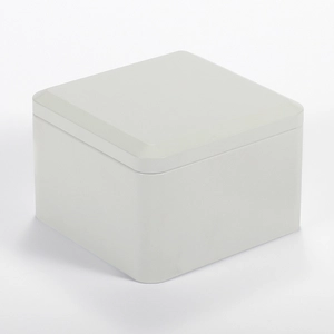 Boîte de rangement carrée en étain conçue sur mesure