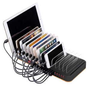 15-poorts USB-laadstation, snel 120W multi-poort telefoon- en tabletoplaaddock met Type-C en QC 3.0-poorten voor meerdere apparaten