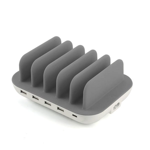 Estación de carga USB multi-puerto de 50W-Cargador inteligente de escritorio de 5 puertos para múltiples dispositivos | Suministro OEM de fábrica