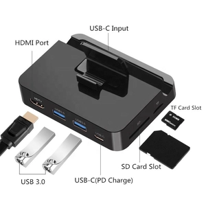 6 في 1 USB-C 4K HDMI HUB مع 2 USB 3.0 ، TF/SD Card Reader & PD Charging-Goochain Factory Direct