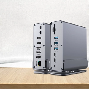 محطة إرساء USB-C مع HDMI و Gigabit Ethernet-محول Multiport العمودي نوع C.