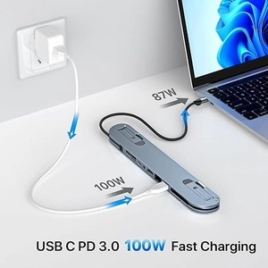 USB C Laptop Docking Station Stand | 7-in-1 Multiport USB-C-Hub mit 4K HDMI, Gigabit Ethernet, USB 3.0, 100W PD Fast Lading | OEM -Hersteller
