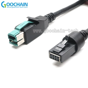 Cable PoweredUSB de 12V Macho a 2 x 4pin Port 3M