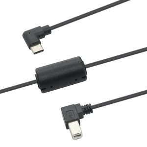 Cavo della stampante USB da 90 gradi USB 2.0 con il core di ferrite
